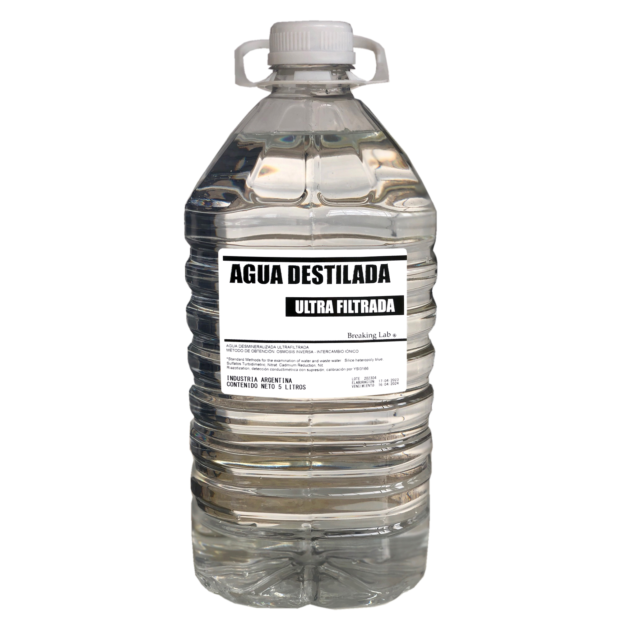 Agua destilada 5 lts